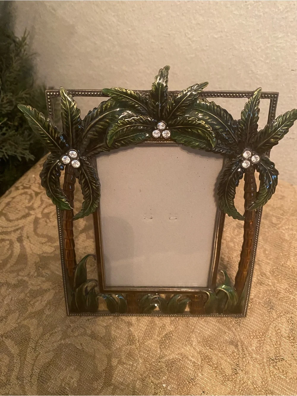 Ashley Manor 3”x5” Palm Court Tropical Palm Leaf Decorative Photo Frame